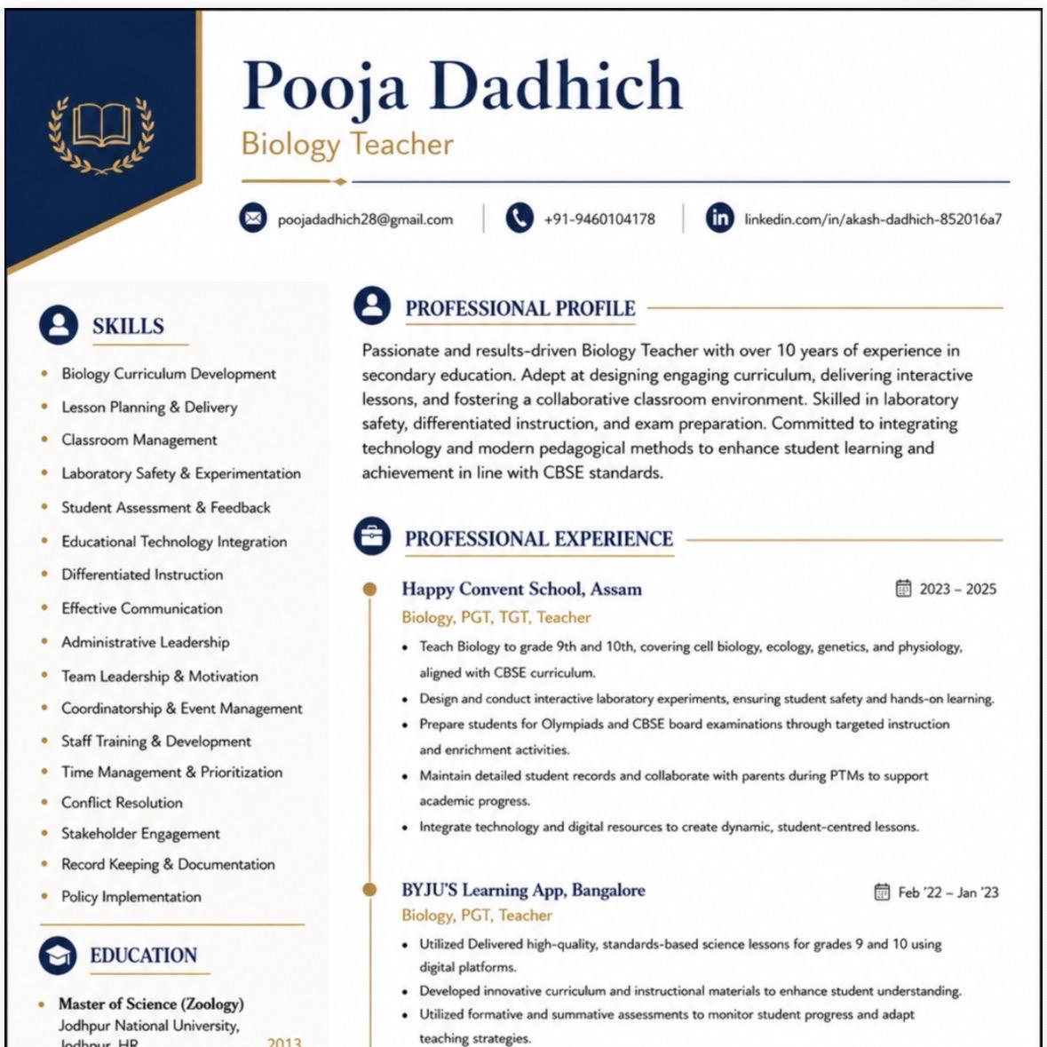Pooja dadhich