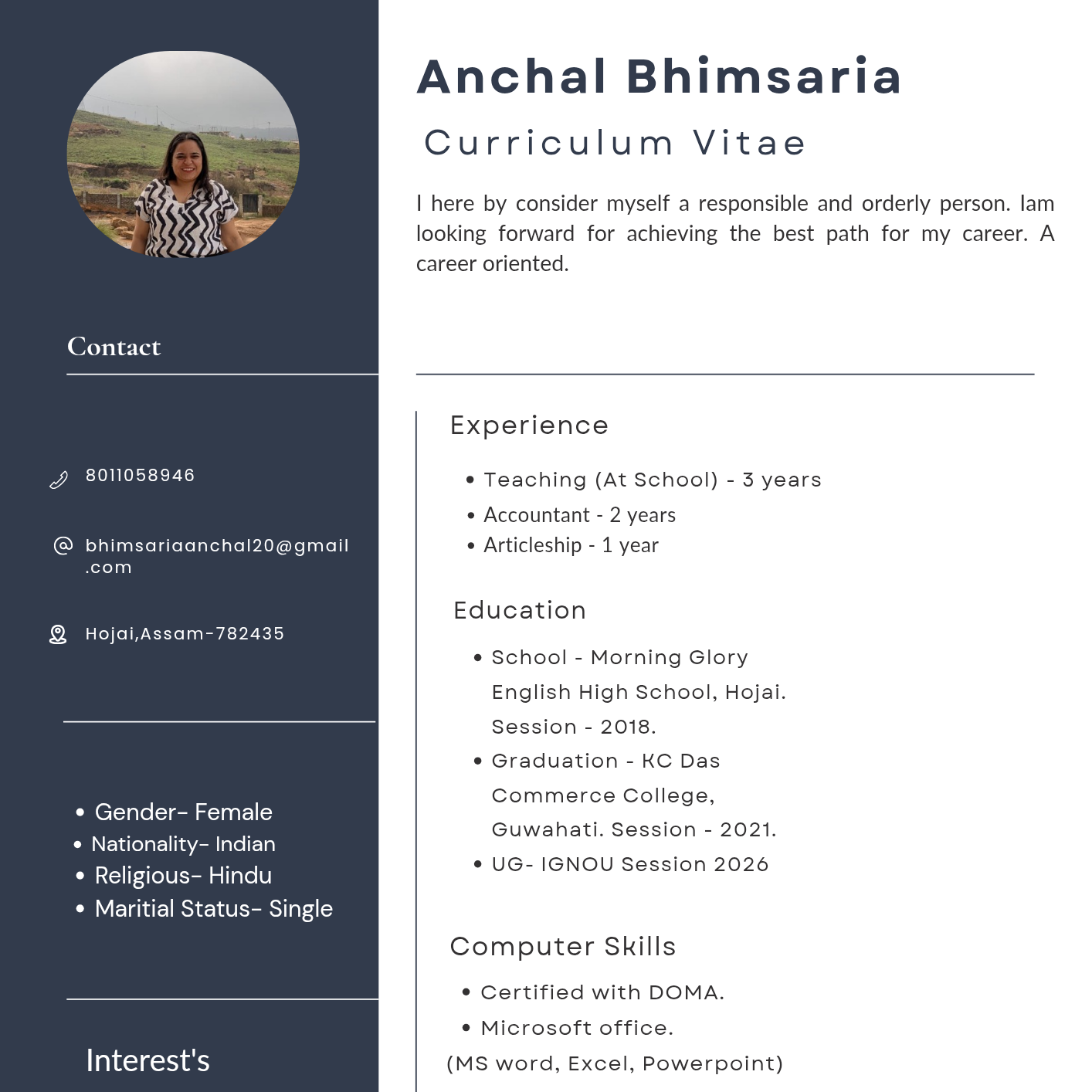 ANCHAL BHIMSARIA